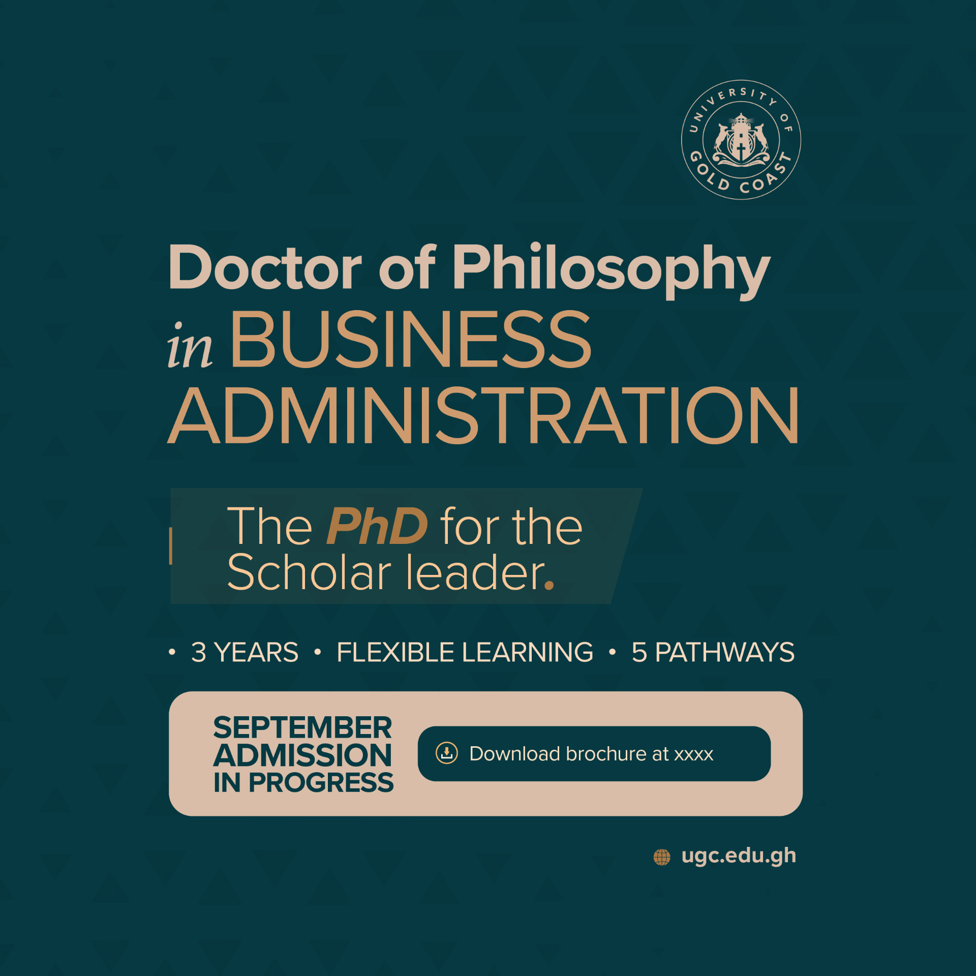 The PhD for the Scholar Leader.